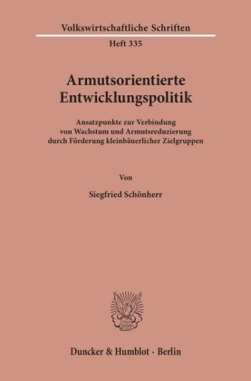 Armutsorientierte Entwicklungspolitik.