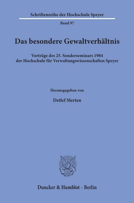 Das besondere Gewaltverhältnis. main product photo