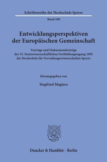 Entwicklungsperspektiven der Europäischen Gemeinschaft. main product photo
