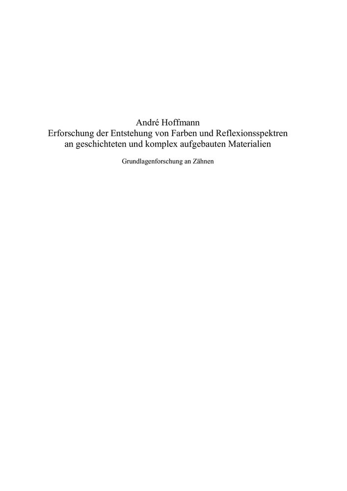Erforschung der Entstehung von Farben und Reflexionsspektren an geschichteten und komplex aufgebauten Materialien main product photo