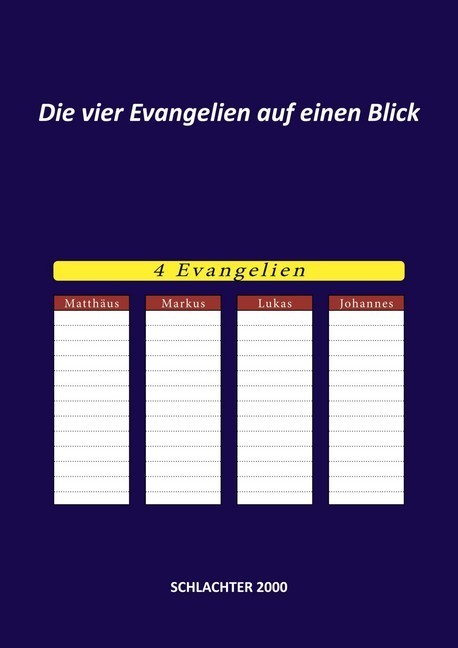 Die vier Evangelien auf einen Blick main product photo