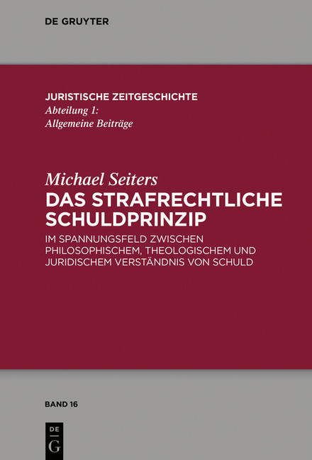 Das strafrechtliche Schuldprinzip main product photo