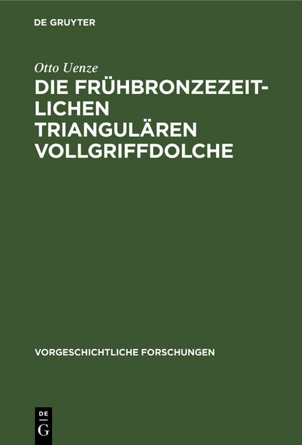 Die frühbronzezeitlichen triangulären Vollgriffdolche main product photo