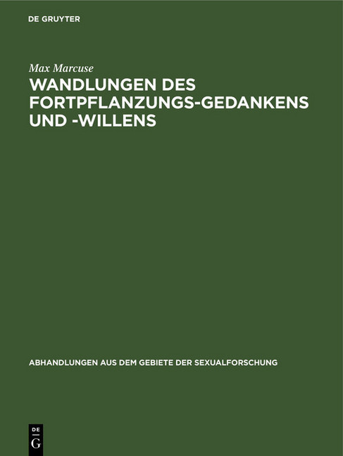 Wandlungen des Fortpflanzungs-Gedankens und -Willens main product photo
