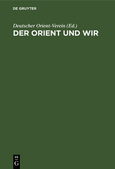 Der Orient und wir main product photo