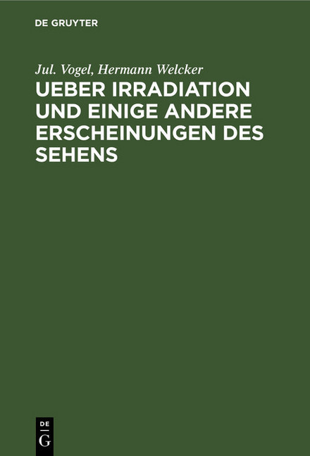 Ueber Irradiation und einige andere Erscheinungen des Sehens main product photo