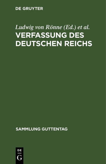Verfassung des Deutschen Reichs main product photo