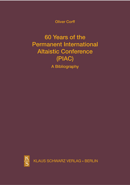60 Years of the Permanent International Altaistic Conference (PIAC) main product photo