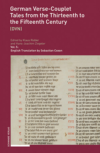 German Verse-Couplet Tales from the Thirteenth to the Fifteenth Centuries main product photo