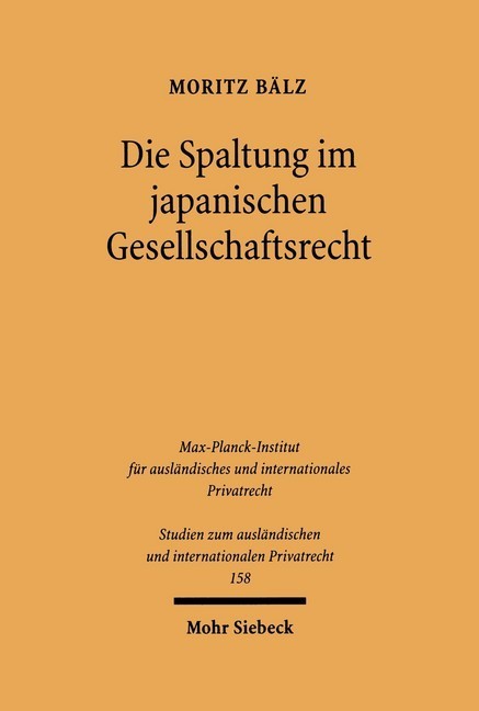 Die Spaltung im japanischen Gesellschaftsrecht main product photo