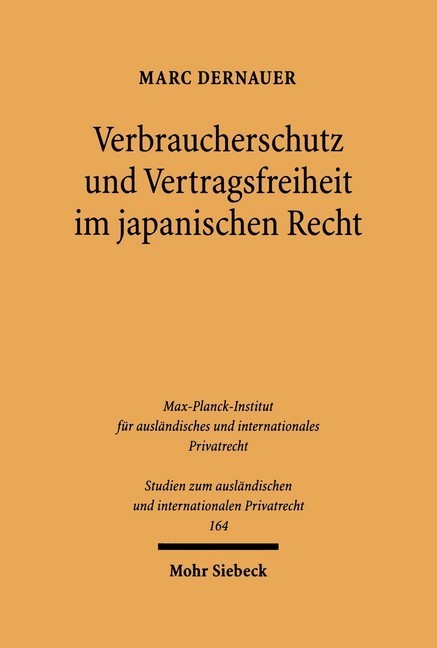 Verbraucherschutz und Vertragsfreiheit im japanischen Recht main product photo