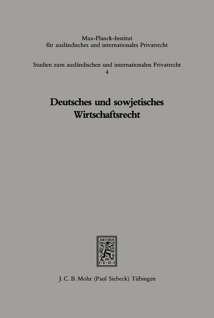 Deutsches und sowjetisches Wirtschaftsrecht main product photo