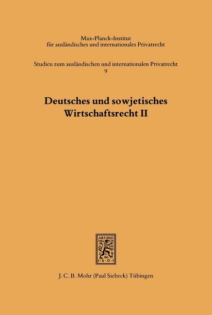 Deutsches und sowjetisches Wirtschaftsrecht main product photo