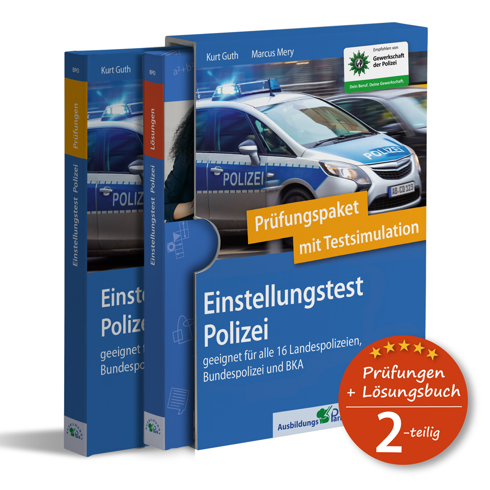 Einstellungstest Polizei: Prüfungspaket mit Testsimulation main product photo