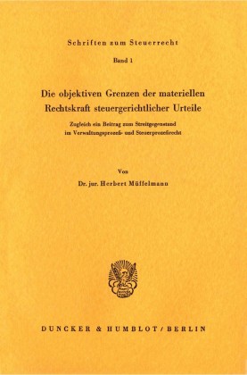 Die objektiven Grenzen der materiellen Rechtskraft steuergerichtlicher Urteile.