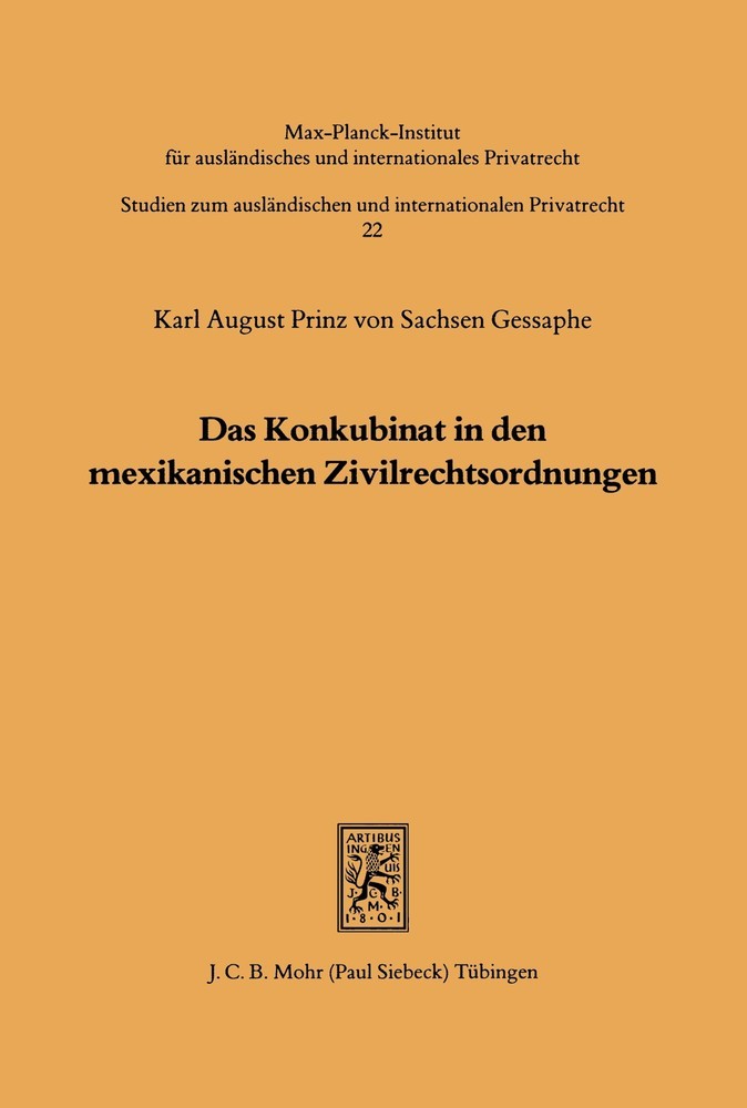 Das Konkubinat in den mexikanischen Zivilrechtsordnungen main product photo