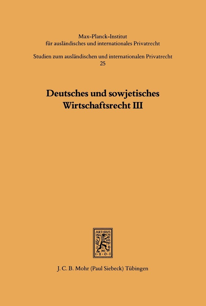 Deutsches und sowjetisches Wirtschaftsrecht main product photo
