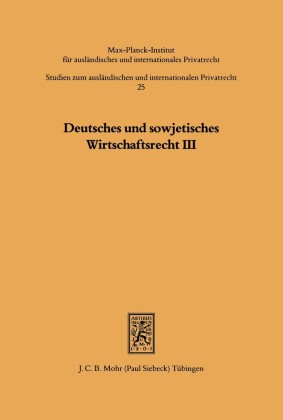 Deutsches und sowjetisches Wirtschaftsrecht