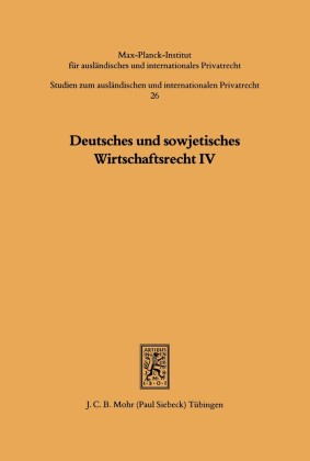 Deutsches und sowjetisches Wirtschaftsrecht