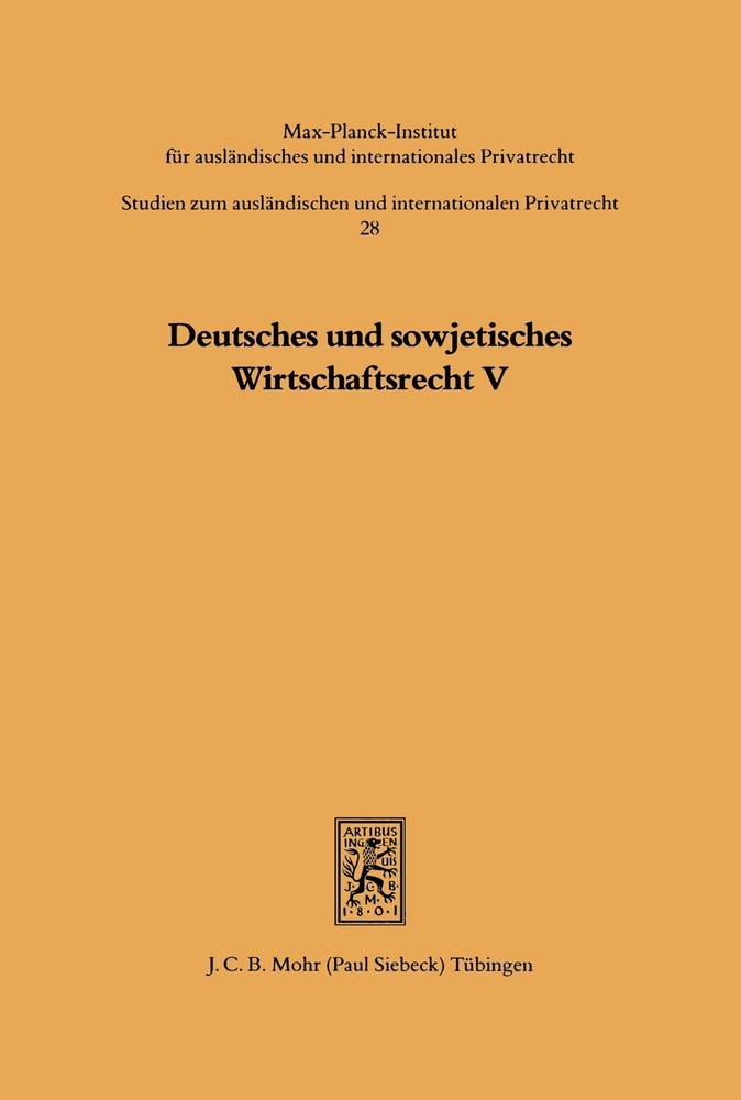 Deutsches und sowjetisches Wirtschaftsrecht main product photo