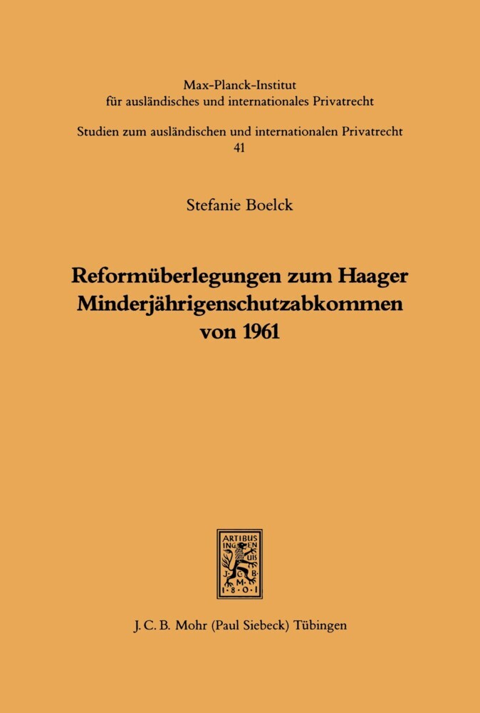 Reformüberlegungen zum Haager Minderjährigenschutzabkommen main product photo