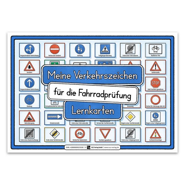 Meine Verkehrszeichen für die Fahrradprüfung- mit den neuen Verkehrszeichen main product photo