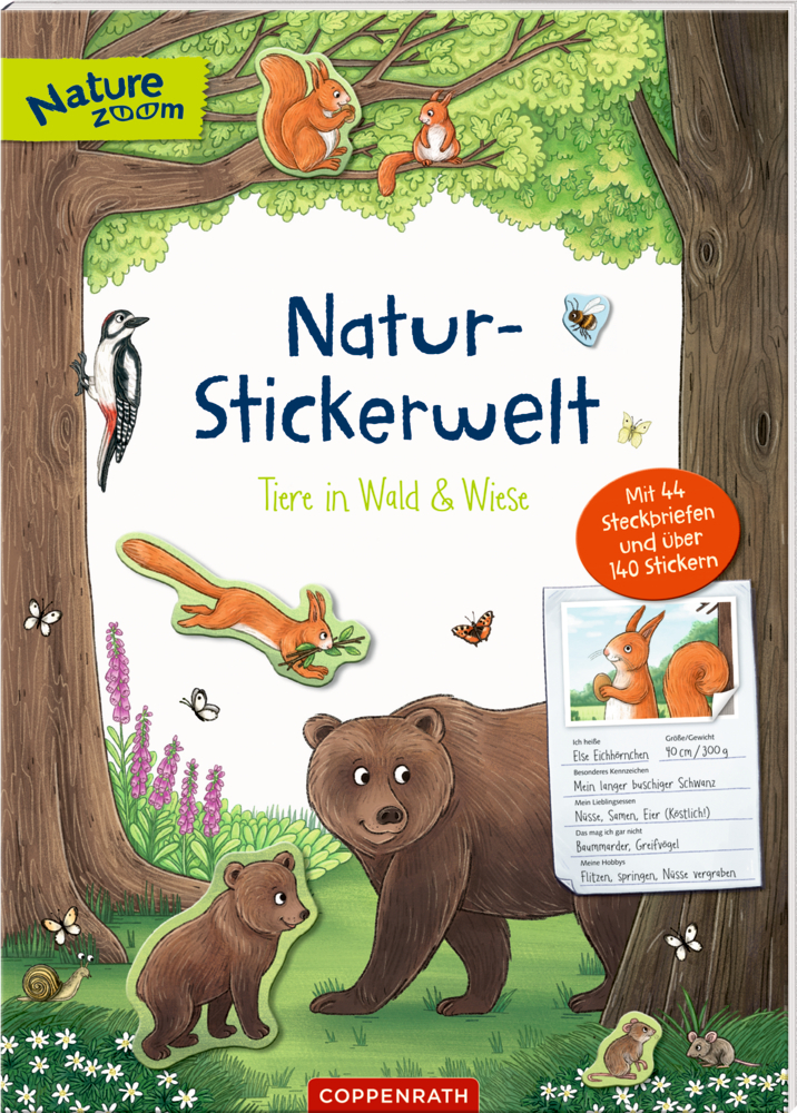 Natur-Stickerwelt: Tiere in Wald und Wiese main product photo