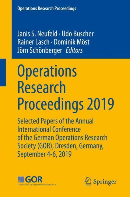 Operations Research Proceedings 2019 main product photo
