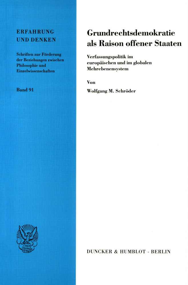 Grundrechtsdemokratie als Raison offener Staaten. main product photo