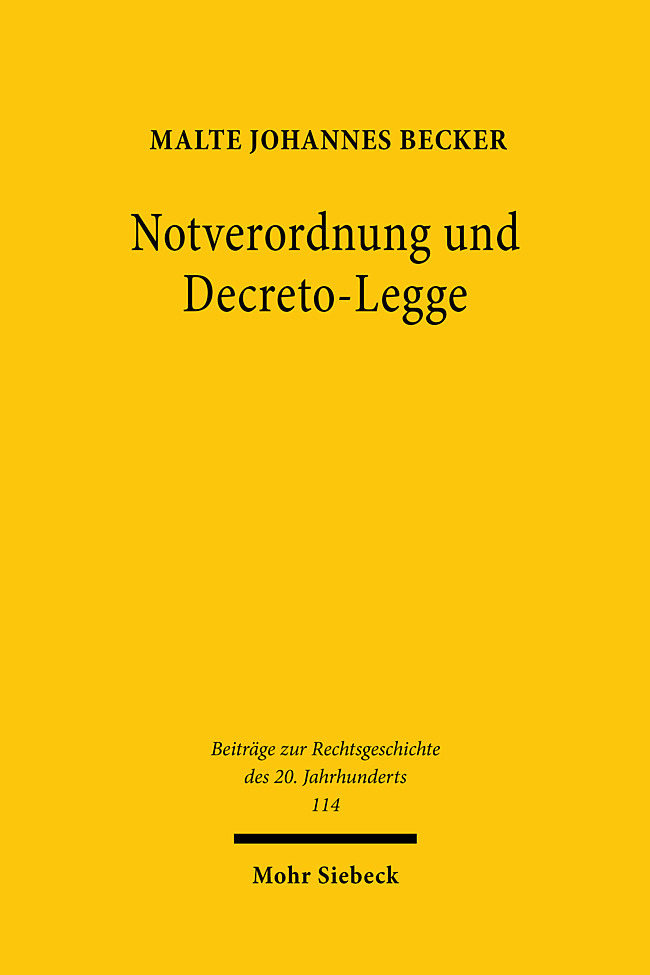 Notverordnung und Decreto-Legge main product photo