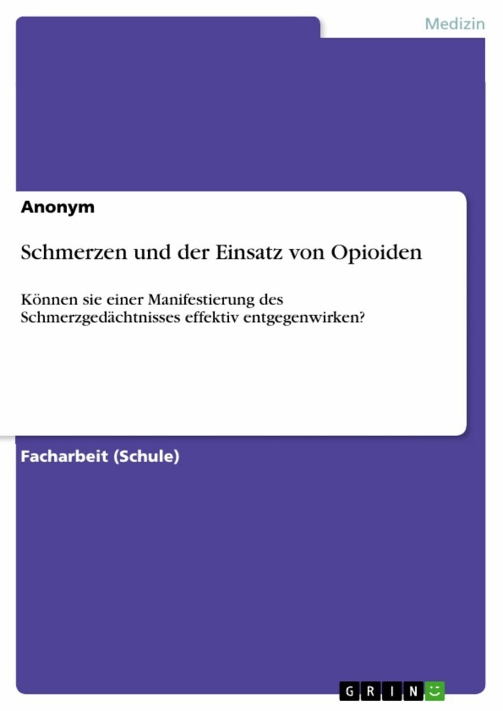 Schmerzen und der Einsatz von Opioiden main product photo