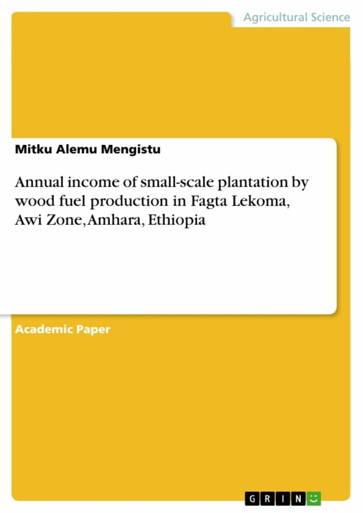 Annual income of small-scale plantation by wood fuel production in Fagta Lekoma, Awi Zone, Amhara, Ethiopia main product photo