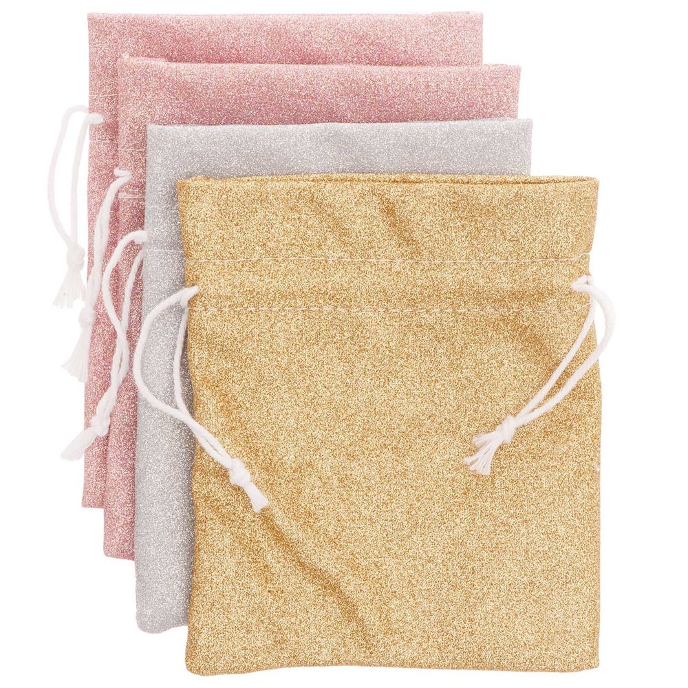 Glitter Beutel Set, Rosa, Silber, Gold main product photo