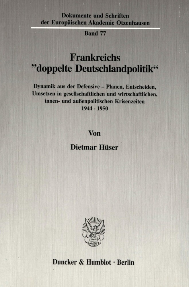 Frankreichs »doppelte Deutschlandpolitik«. main product photo