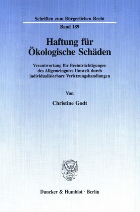 Haftung für Ökologische Schäden.