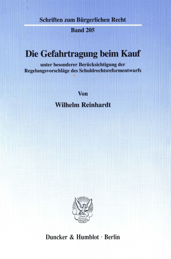 Die Gefahrtragung beim Kauf main product photo