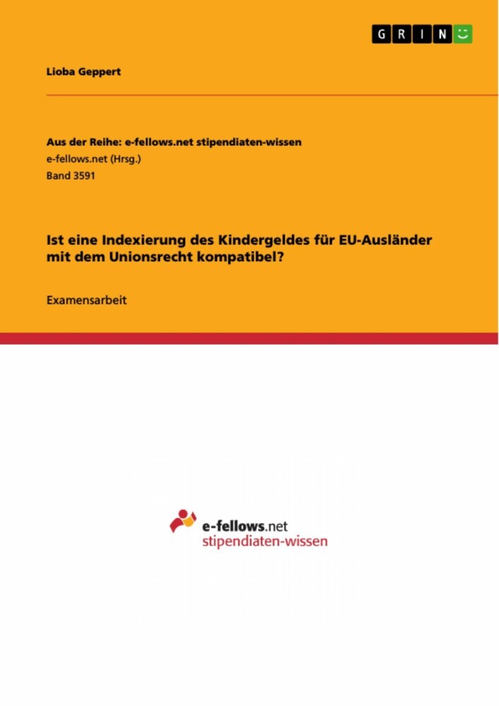 Ist eine Indexierung des Kindergeldes für EU-Ausländer mit dem Unionsrecht kompatibel? main product photo