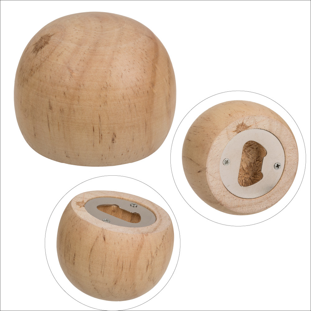 Metall-Flaschenöffner Kugel mit Holzgriff main product photo
