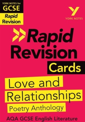 York Notes for AQA GCSE (9-1) Rapid Revision Cards: Love and Relationships AQA Poetry Anthology