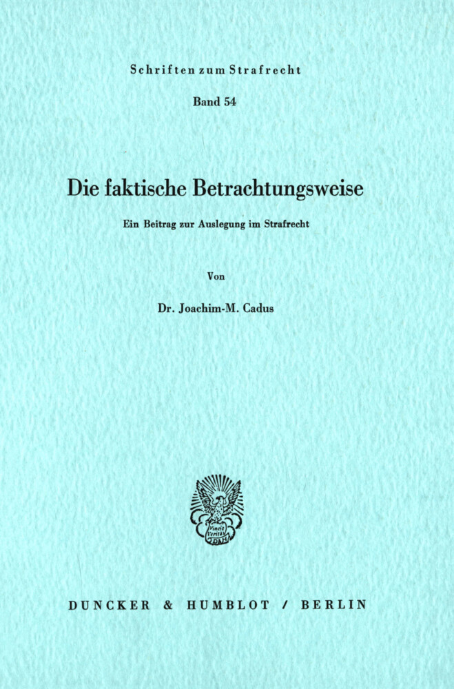 Die faktische Betrachtungsweise. main product photo