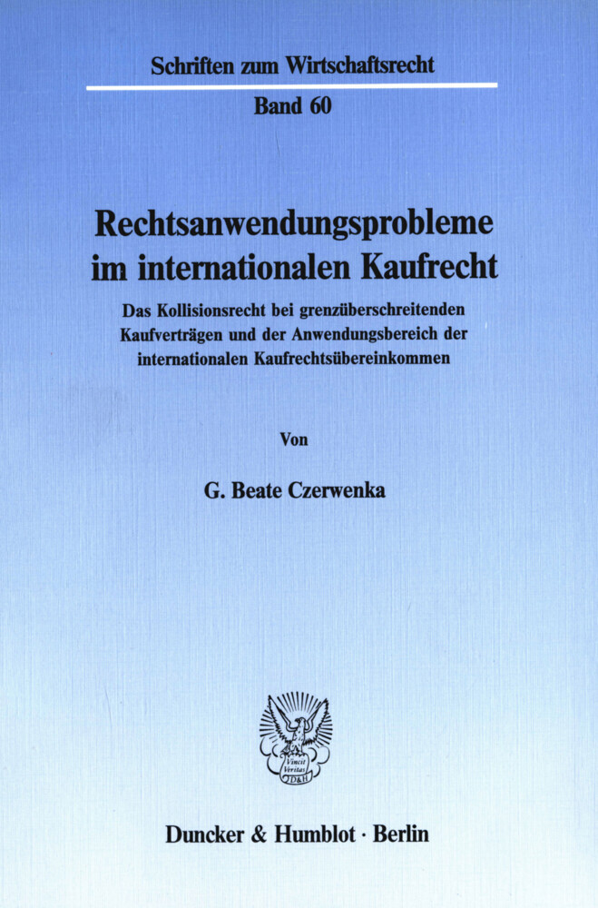 Rechtsanwendungsprobleme im internationalen Kaufrecht. main product photo
