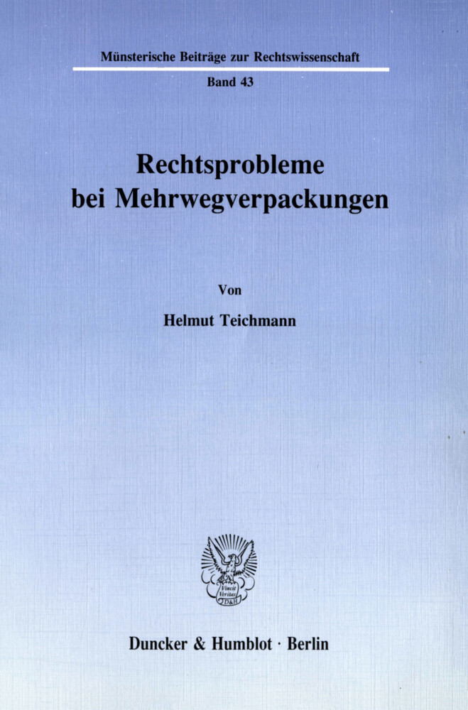 Rechtsprobleme bei Mehrwegverpackungen. main product photo