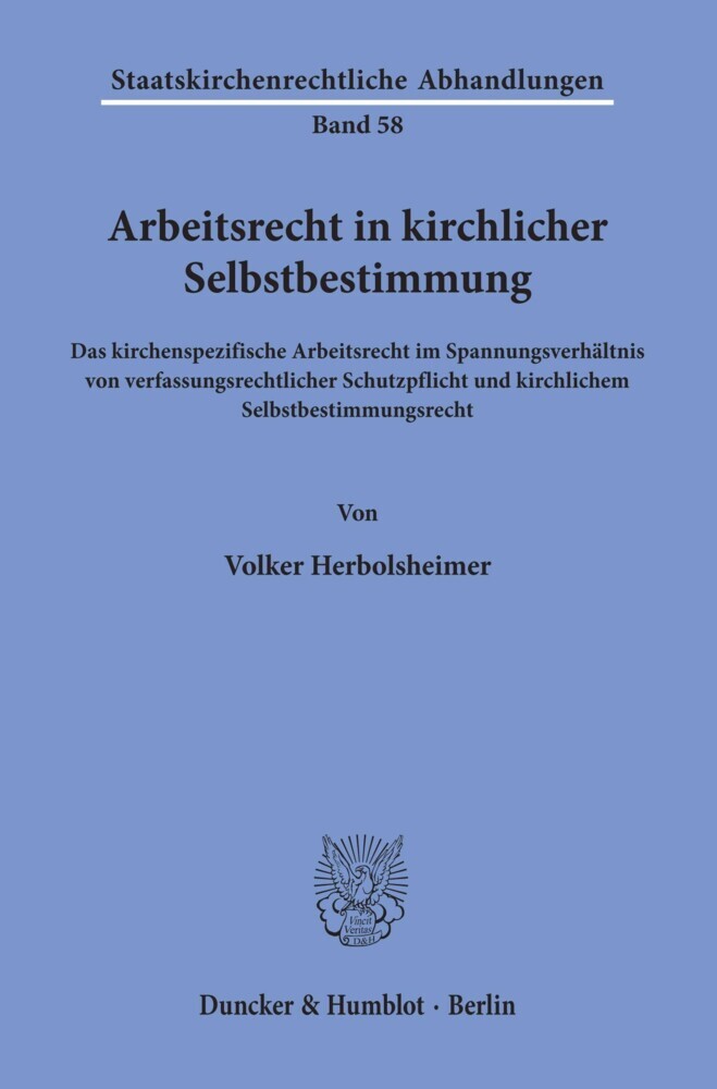 Arbeitsrecht in kirchlicher Selbstbestimmung. main product photo