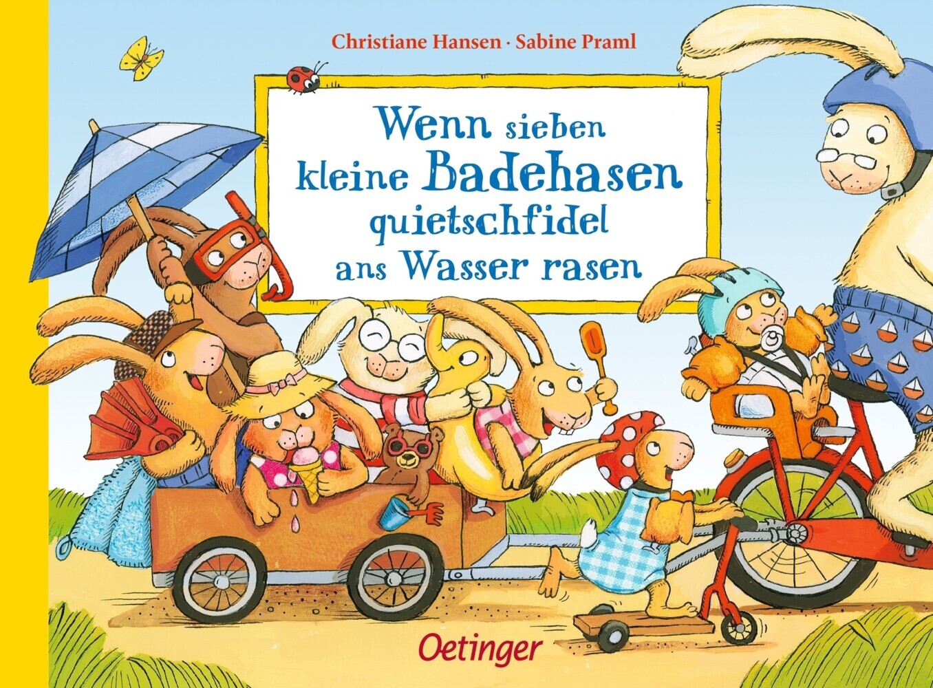 Wenn sieben kleine Badehasen quietschfidel ans Wasser rasen main product photo
