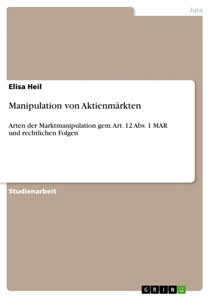 Manipulation von Aktienmärkten main product photo