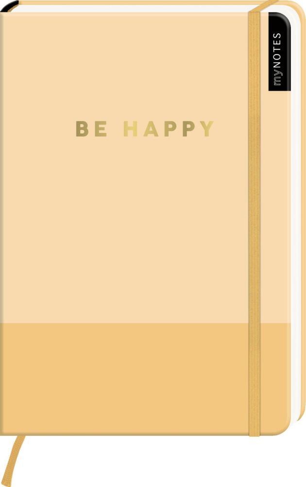 myNOTES Notizbuch A5: Be Happy main product photo
