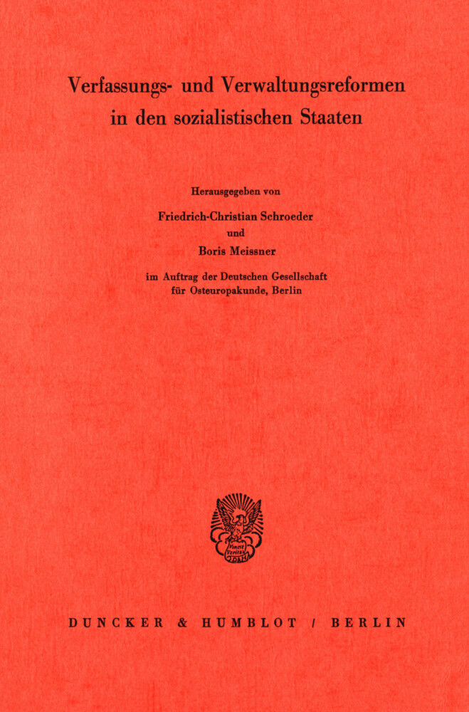 Verfassungs- und Verwaltungsreformen in den sozialistischen Staaten. main product photo