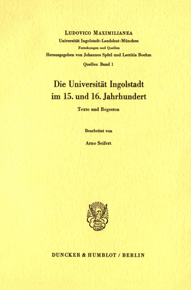 Die Universität Ingolstadt im 15. und 16. Jahrhundert. main product photo