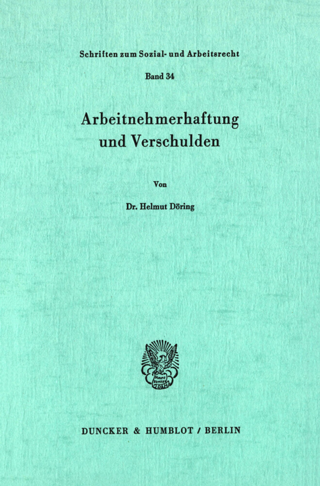 Arbeitnehmerhaftung und Verschulden. main product photo