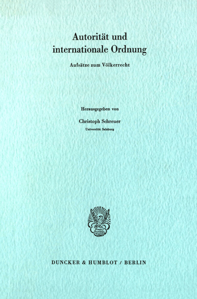 Autorität und internationale Ordnung. main product photo